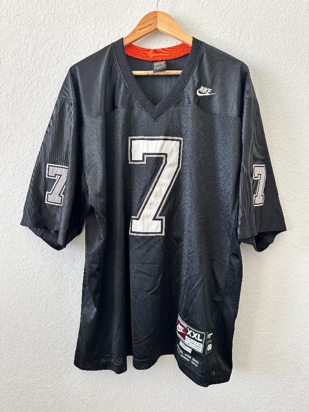 Vintage 2000 Nike Team Virginia Tech Hookies Michael Vick Black Jersey Men's XXL